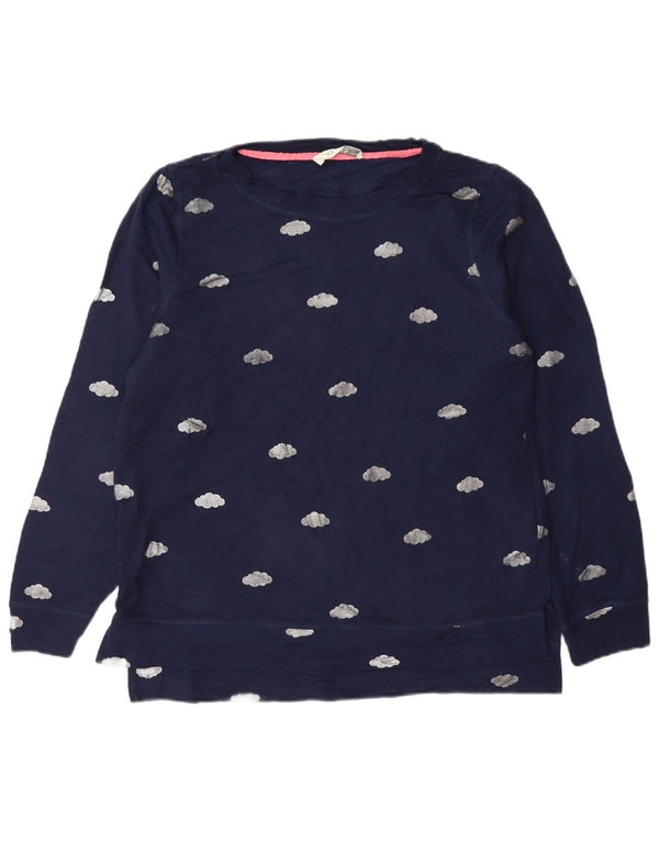 Oasis Womens Graphic Oversized Sweatshirt Jumper UK 10 Small Navy Blue