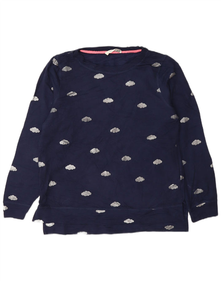 Oasis Womens Graphic Oversized Sweatshirt Jumper UK 10 Small Navy Blue