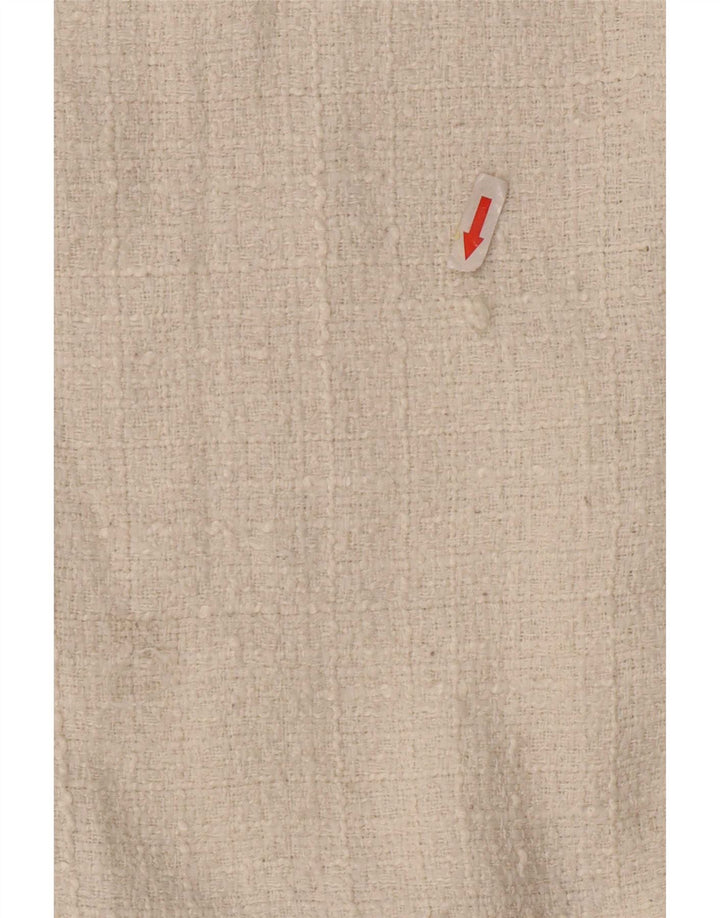 Zara Womens Straight Casual Trousers Large W30 L31 White Polyester