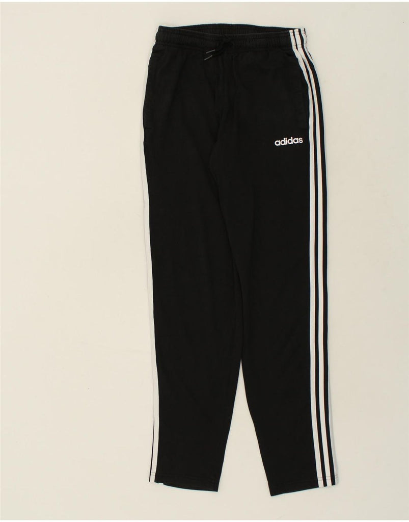 ADIDAS Womens Tracksuit Trousers Joggers UK 14 Medium Black Cotton | Vintage Adidas | Thrift | Second-Hand Adidas | Used Clothing | Messina Hembry 