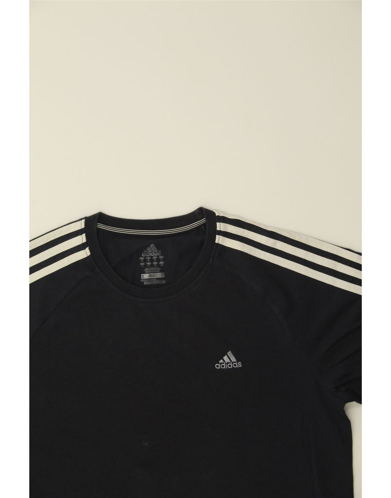 ADIDAS Mens Climalite T-Shirt Top Small Navy Blue Cotton Vintage Adidas and Second-Hand Adidas from Messina Hembry 