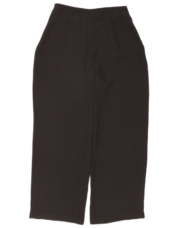 Zara Womens Loose Fit Cropped Trousers EU 40 Medium W30 L26 Black Polyester