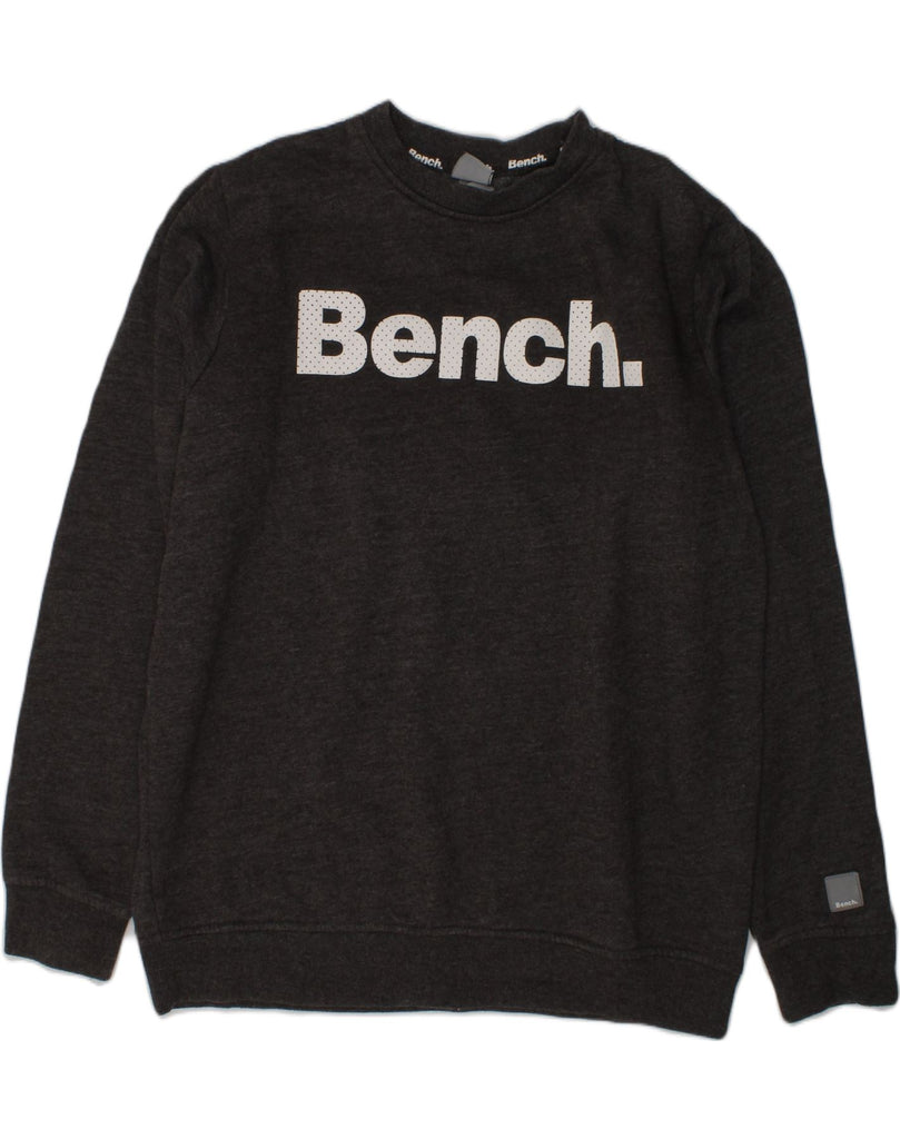 BENCH Boys Graphic Sweatshirt Jumper 12-13 Years Grey Cotton | Vintage Bench | Thrift | Second-Hand Bench | Used Clothing | Messina Hembry 