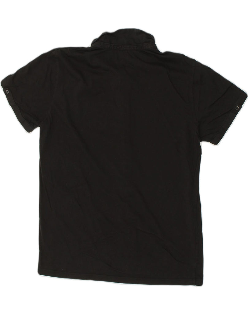 ARMANI Mens Polo Shirt Large Black | Vintage Armani | Thrift | Second-Hand Armani | Used Clothing | Messina Hembry 