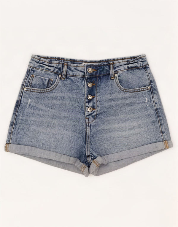 Zara Womens Denim Shorts EU 34 2XS W24 Blue Cotton