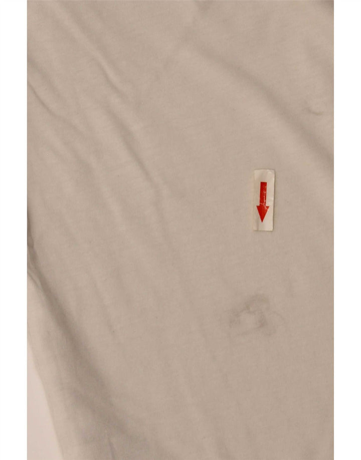 Levi's Womens Graphic T-Shirt Top UK 14 Medium White Cotton