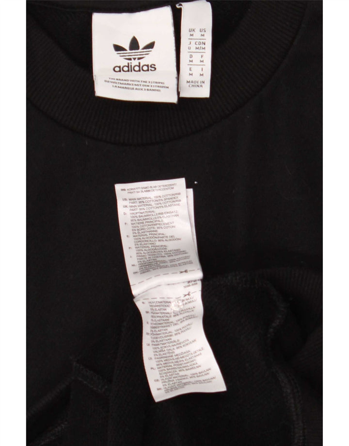 Adidas Mens Sweatshirt Jumper Medium Black Cotton