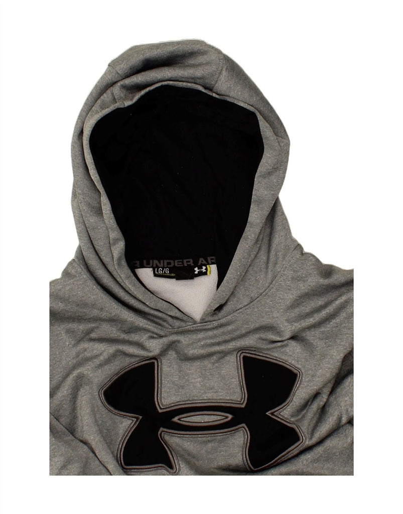 UNDER ARMOUR Mens Graphic Hoodie Jumper Large Grey | Vintage Under Armour | Thrift | Second-Hand Under Armour | Used Clothing | Messina Hembry 