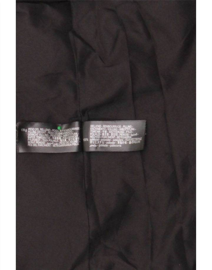 Zara Womens Hooded Padded Jacket UK 16 Large Black Polyester