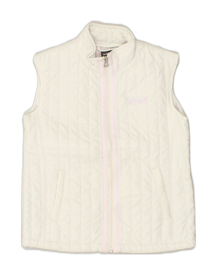 GEOX Girls Padded Gilet 9-10 Years White Nylon | Vintage Geox | Thrift | Second-Hand Geox | Used Clothing | Messina Hembry 
