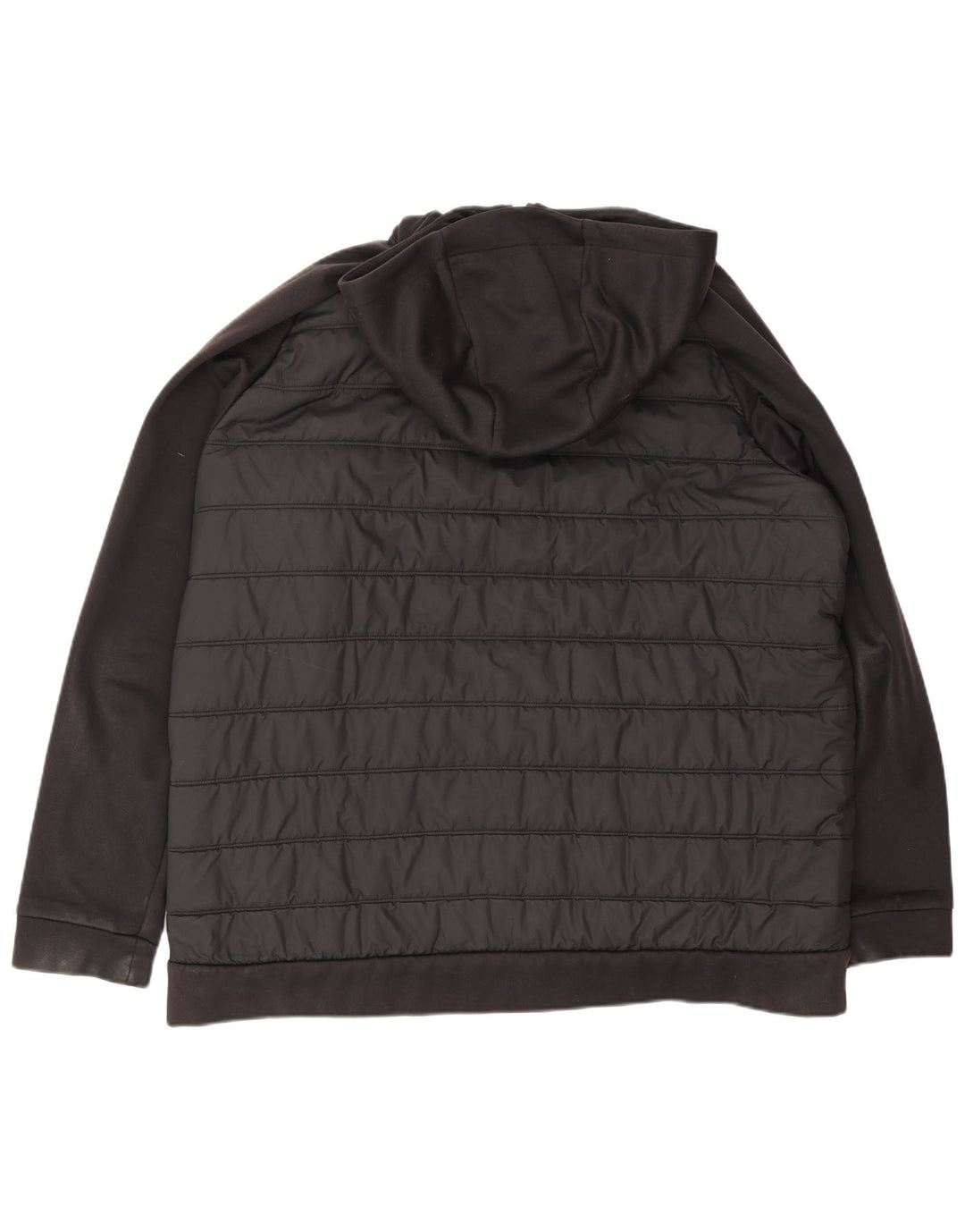 Nike Mens Hooded Padded Jacket UK 44 2XL Black Polyester