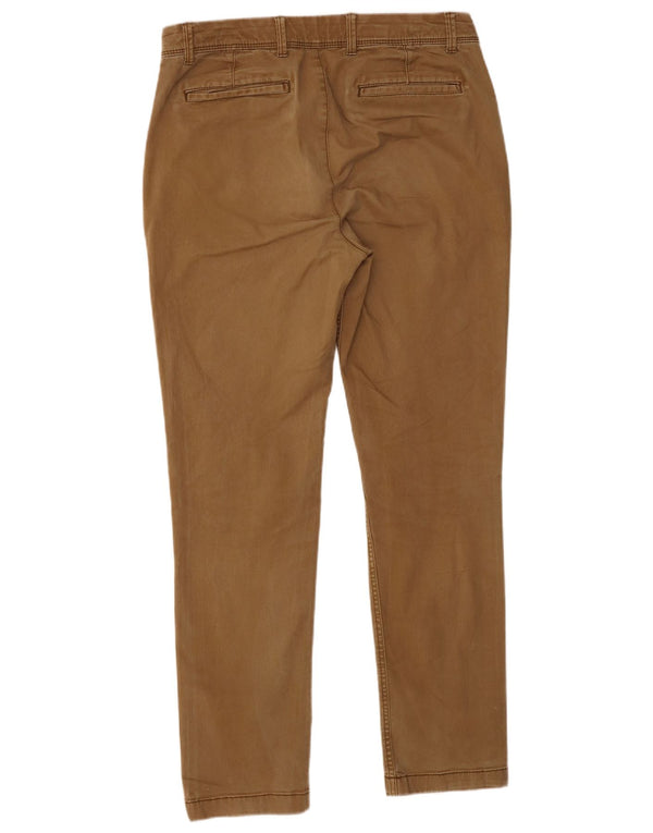 Marks & Spencer Mens Slim Chino Trousers W34 L31 Brown Cotton