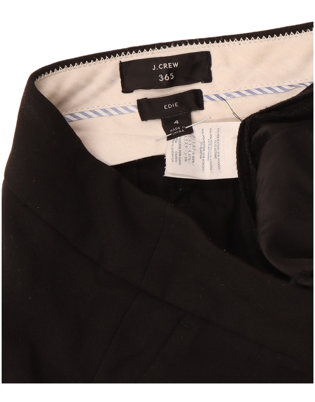 J. CREW Womens Edie Bootcut Suit Trousers US 4 Small W30 L32 Black