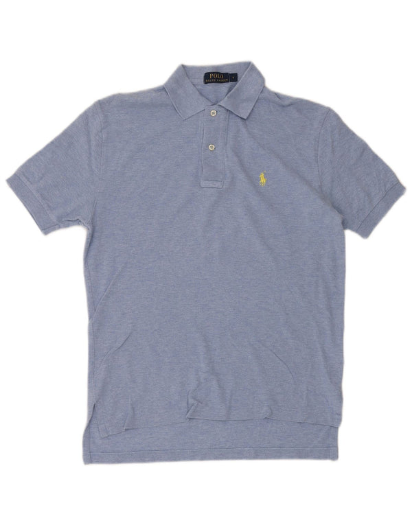 Polo Ralph Lauren Mens Polo Shirt Small Blue Flecked Cotton