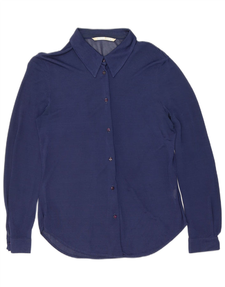 Penny Black Womens Shirt Blouse UK 14 Medium Navy Blue