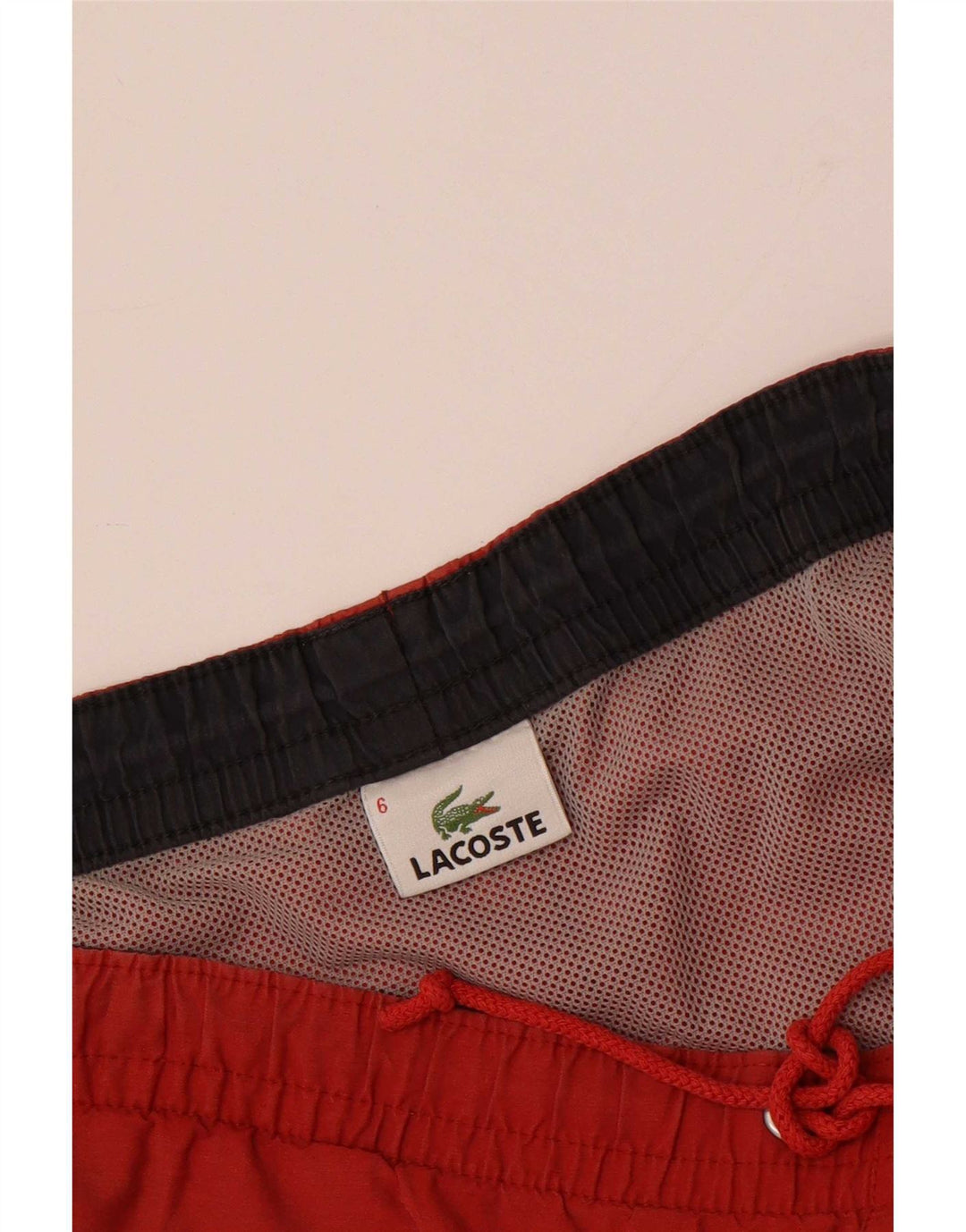 Lacoste Mens Swimming Shorts Size 6 XL Red