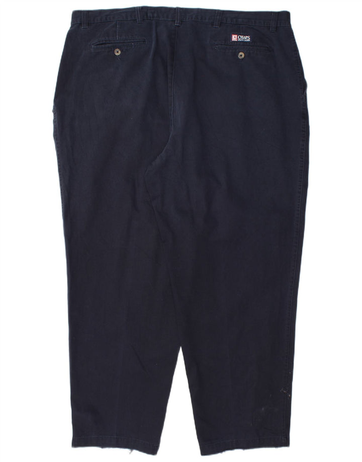 CHAPS Mens Pegged Chino Trousers W44 L30  Navy Blue Cotton