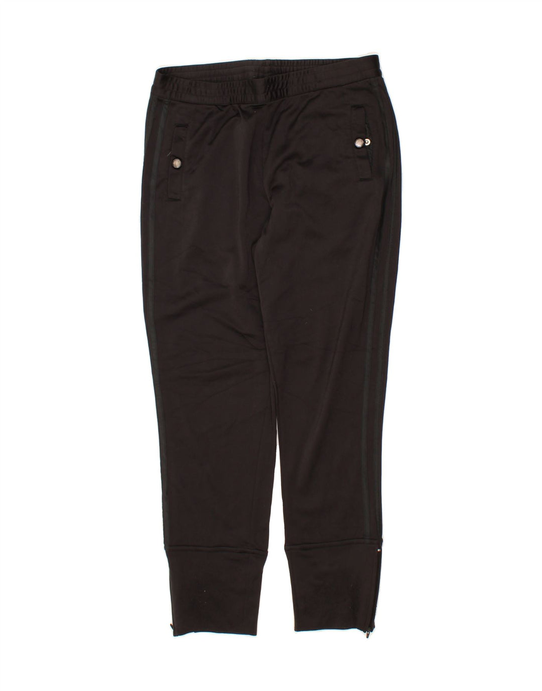 ADIDAS Womens Tracksuit Trousers Joggers UK 10 Small Black Polyester Vintage Adidas and Second-Hand Adidas from Messina Hembry 