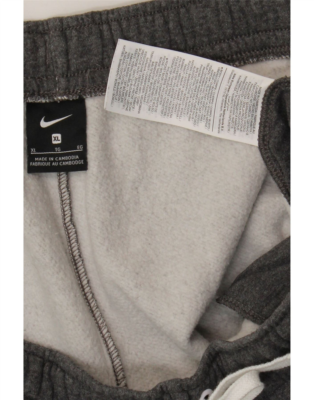 NIKE Mens Tracksuit Trousers Joggers XL  Grey Cotton