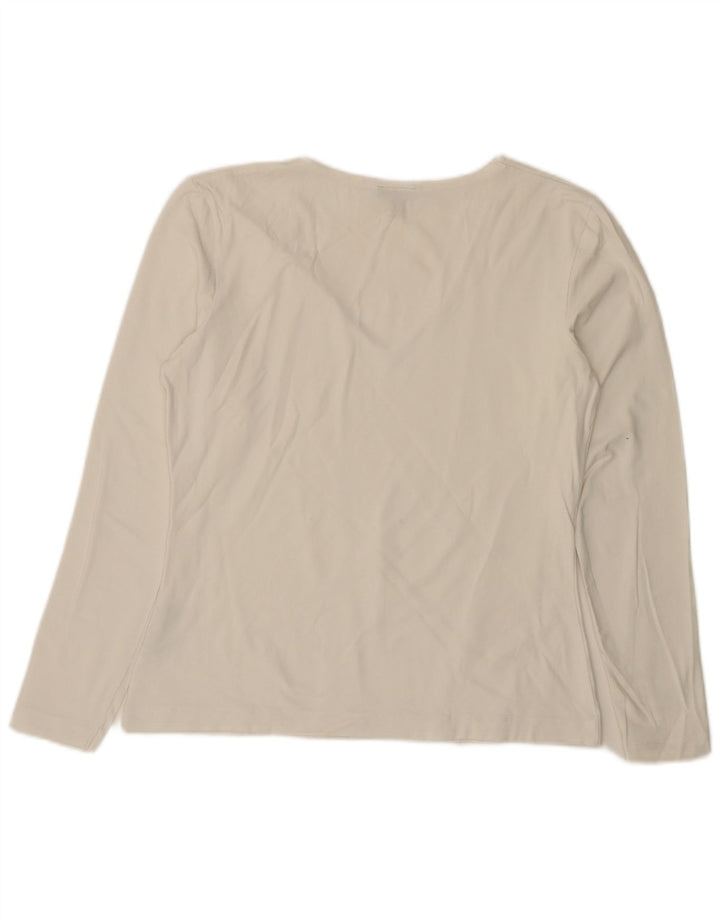 GANT Womens Top Long Sleeve UK 18 XL White Cotton