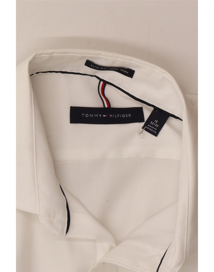 Tommy Hilfiger Mens Slim Fit Shirt Size 16 Large White