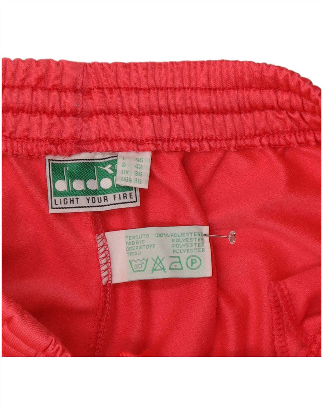 Diadora Mens Tracksuit Trousers UK 36 Small Pink Polyester