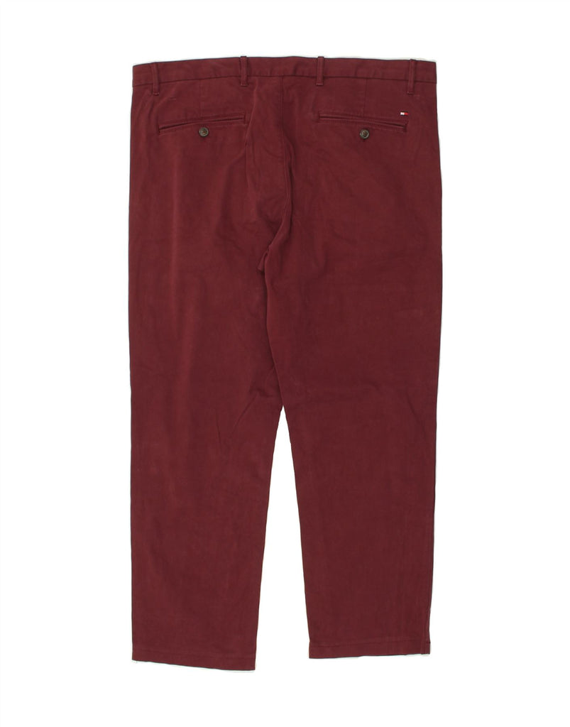 TOMMY HILFIGER Mens Slim Chino Trousers W38 L27  Burgundy Cotton | Vintage Tommy Hilfiger | Thrift | Second-Hand Tommy Hilfiger | Used Clothing | Messina Hembry 