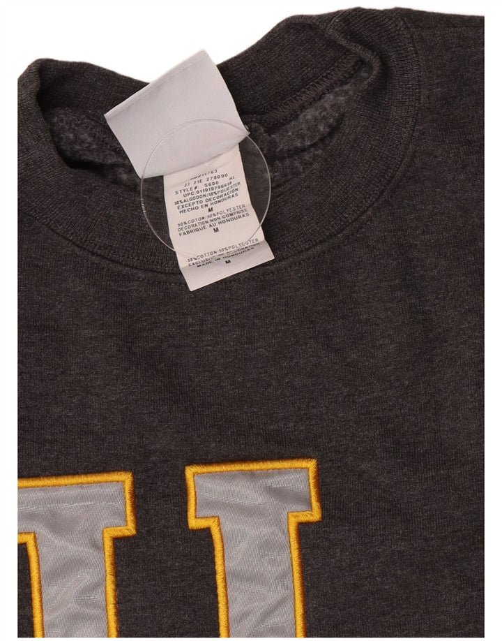 Champion Mens Graphic Sweatshirt Jumper Medium Grey Cotton