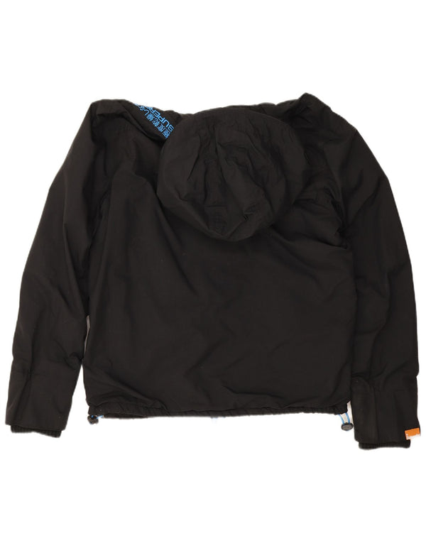 Superdry Mens The Windcheater Hooded Windbreaker Jacket UK 40 Large Black