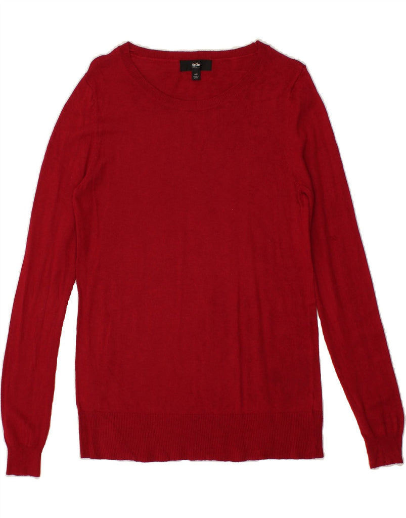 MOSSIMO Womens Boat Neck Jumper Sweater UK 12 Medium Red Nylon Vintage Mossimo and Second-Hand Mossimo from Messina Hembry 