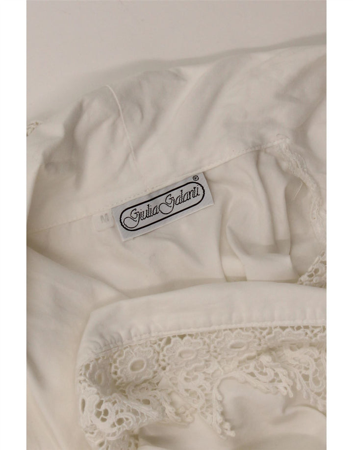 Giulia Galanti Womens Shirt Blouse UK 14 Medium White