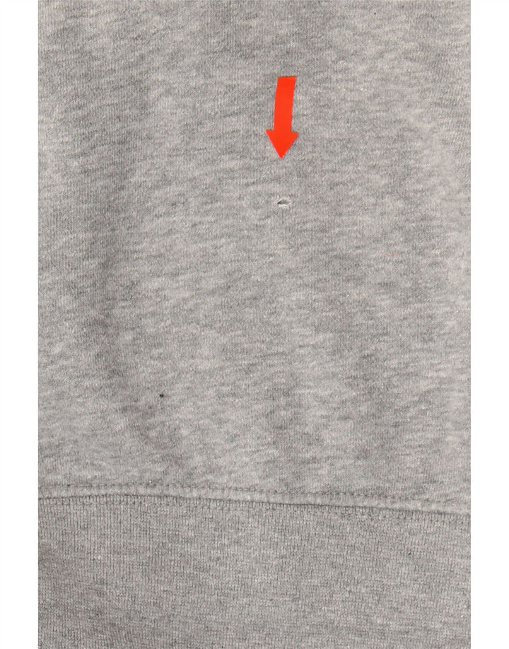 NIKE Womens Oversized Crop Sweatshirt Jumper UK 6 XS Grey Vintage Nike and Second-Hand Nike from Messina Hembry 