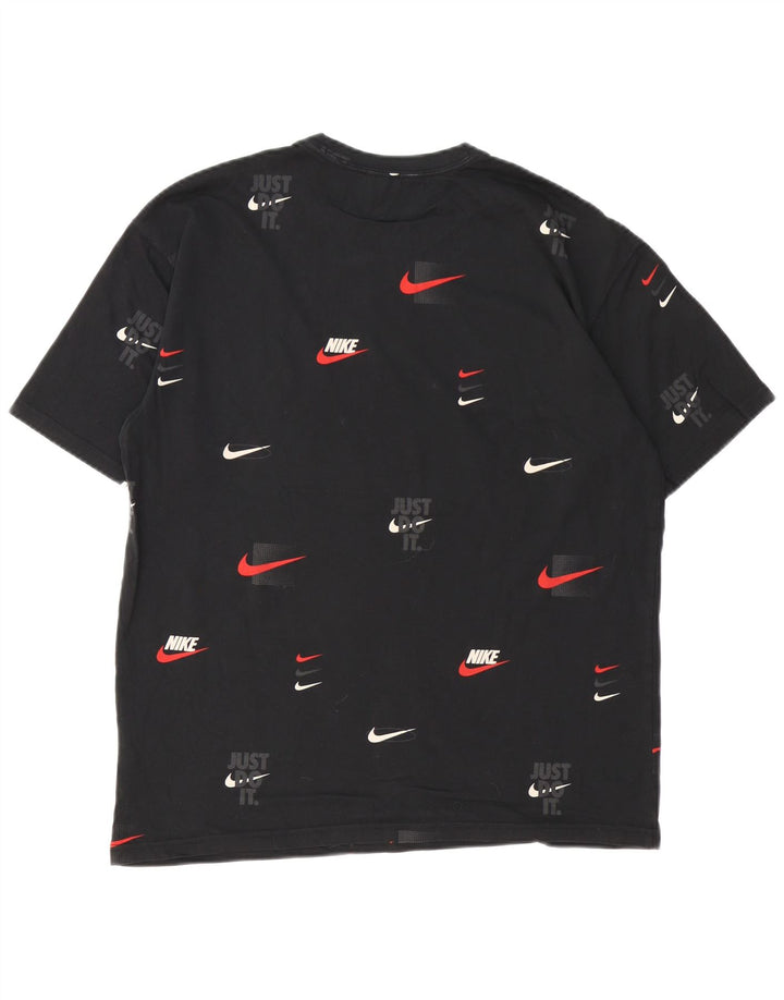 Nike Mens Loose Fit Graphic T-Shirt Top Medium Black Cotton