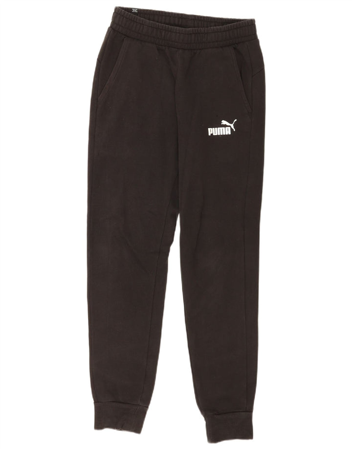 Puma Mens Tracksuit Trousers Joggers Small Black Cotton
