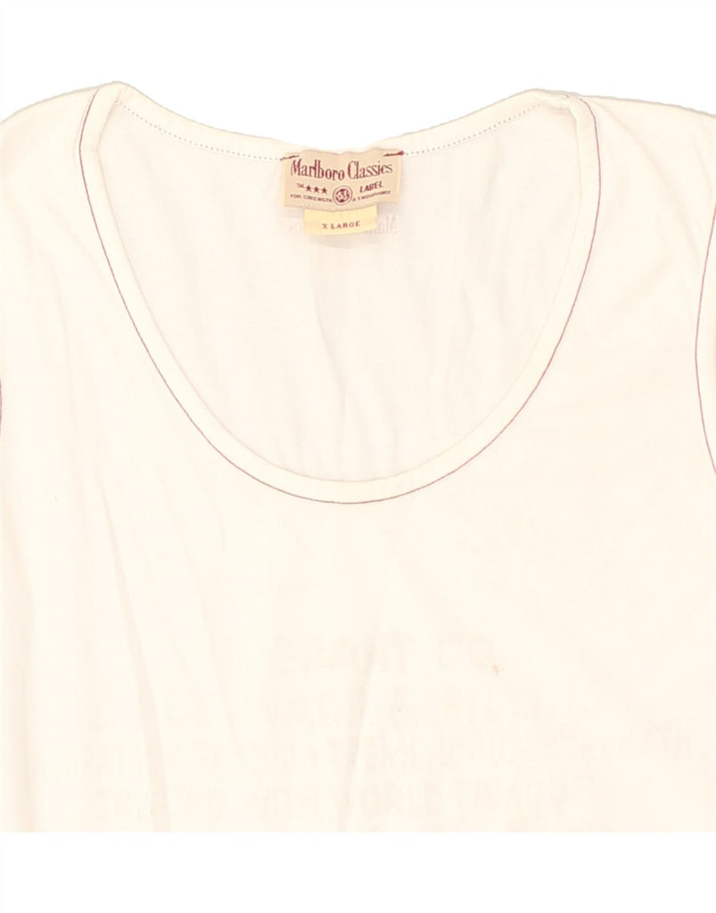 MARLBORO CLASSICS Womens Vest Top UK 18 XL Off White Cotton | Vintage Marlboro Classics | Thrift | Second-Hand Marlboro Classics | Used Clothing | Messina Hembry 