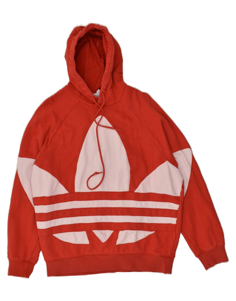 ADIDAS Mens Graphic Hoodie Jumper Medium Red Cotton | Vintage Adidas | Thrift | Second-Hand Adidas | Used Clothing | Messina Hembry 