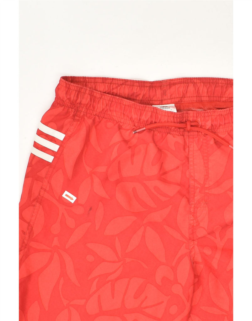 ADIDAS Girls Sport Shorts 13-14 Years Red Floral Polyester | Vintage Adidas | Thrift | Second-Hand Adidas | Used Clothing | Messina Hembry 