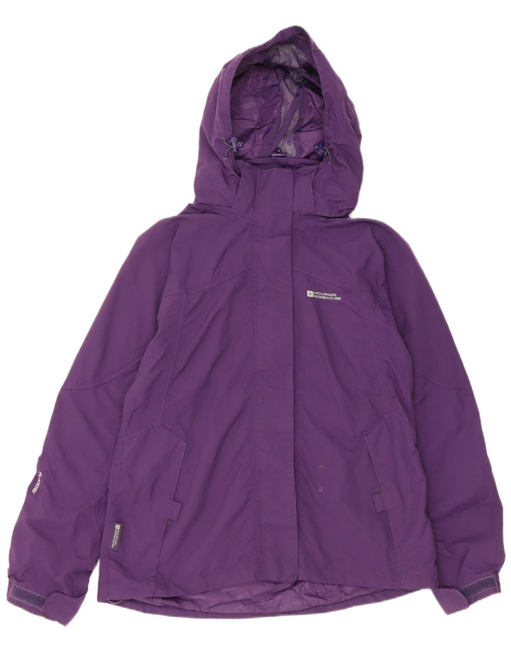 Mountain Warehouse Womens Hooded Rain Jacket UK 14 Large Purple Nylon