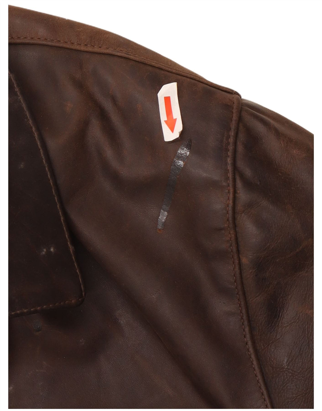 Vintage Mens Leather Jacket UK 44 2XL Brown