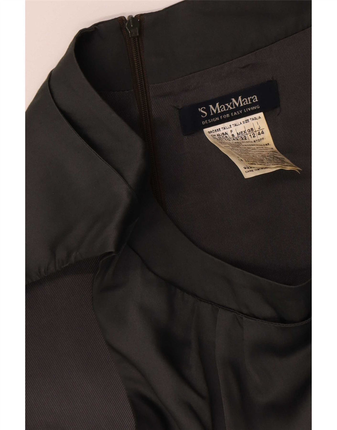 Max Mara Womens Sleeveless Shift Dress UK 12 Medium Grey Colourblock