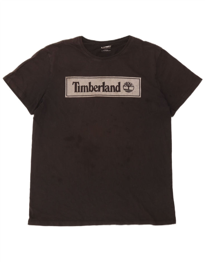 Timberland Mens Graphic T-Shirt Top XL Black Cotton