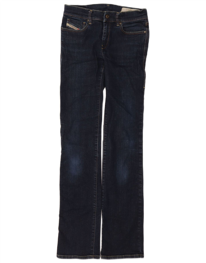 Diesel Womens Straight Jeans W27 L32 Navy Blue Cotton