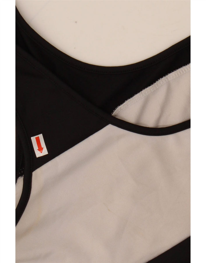 LEVI'S Womens Graphic Sleeveless Bodysuit UK 14 Large Black Colourblock