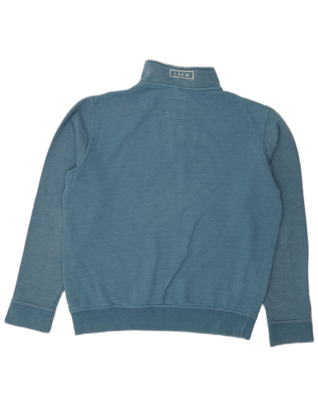 Crew Clothing Mens Zip Neck Sweatshirt Jumper Medium Blue Cotton
