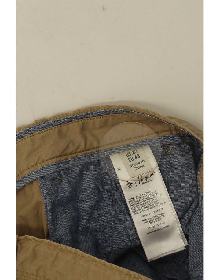 Penguin Mens Chino Shorts EU 48 Medium W32  Beige Cotton