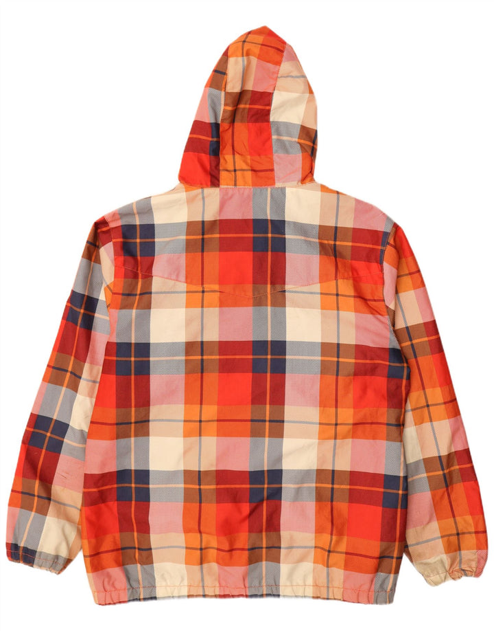 DC Mens Hooded Windbreaker Jacket UK 42 XL Multicoloured Check Polyester