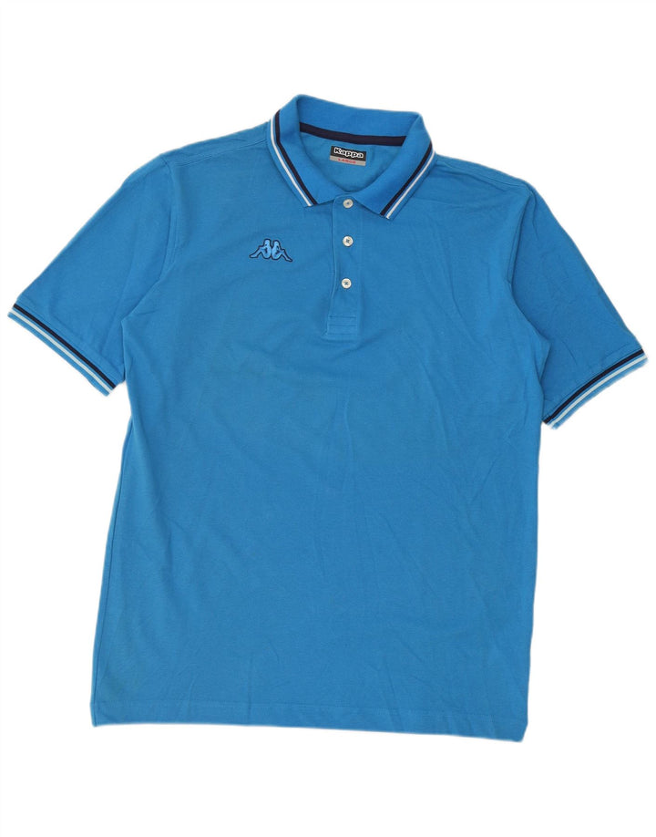 Kappa Mens Polo Shirt Large Blue Cotton