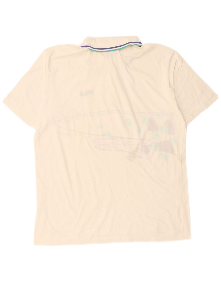 Fila Mens Graphic Polo Shirt IT 54 XL White