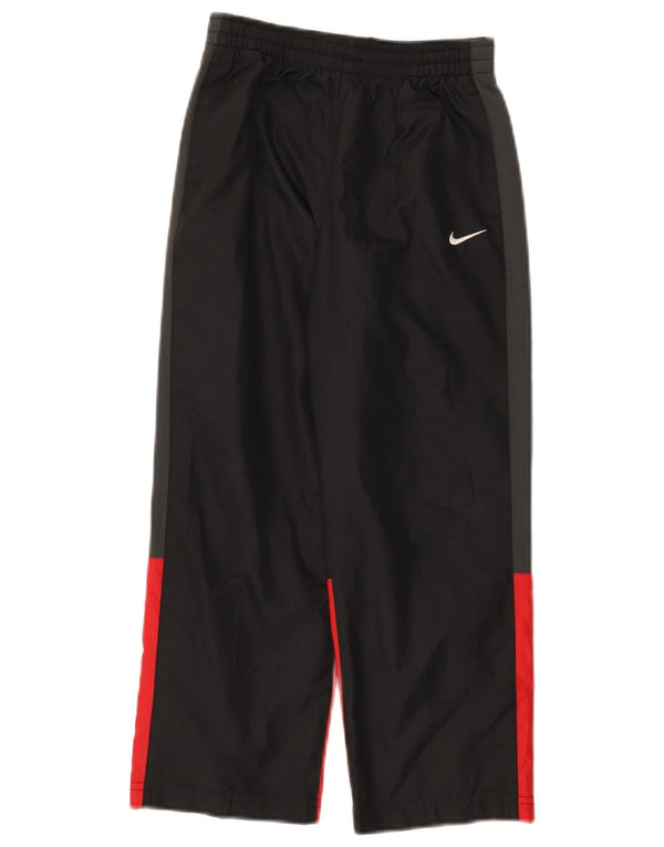 Nike Boys Tracksuit Trousers 7-8 Years XL Black Colourblock Sports