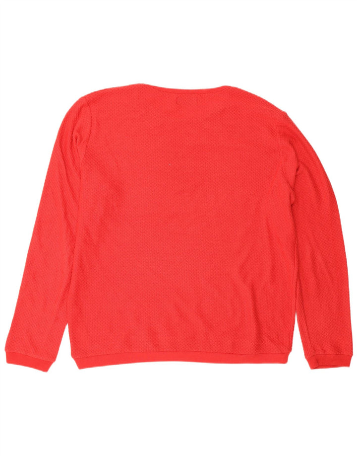 Zara Mens Crew Neck Jumper Sweater Large Red Polyester